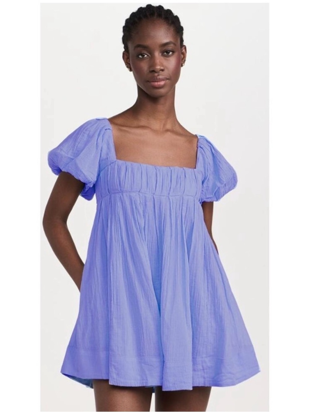 FREE PEOPLE PUFF SLEEVE BABY DOLL DRESS